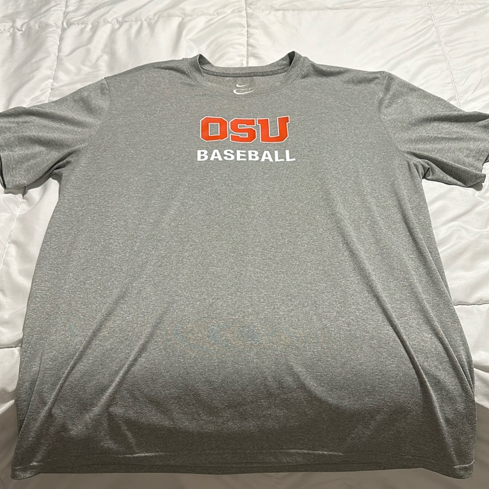 OSU baseball center swoosh dri fit shirt